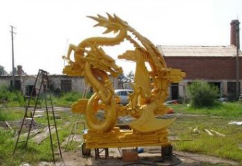 威海产品名称“象征吉祥，唤醒美好——中领雕塑铜雕龙凤呈祥”