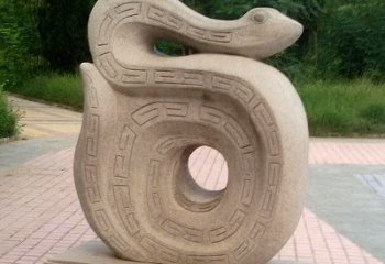威海砂岩动物蛇雕塑