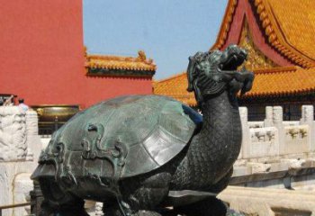 威海精美铜雕龙龟，给你公园独特色彩