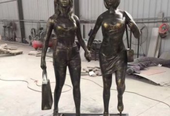 威海铜雕女人唤醒美好回忆