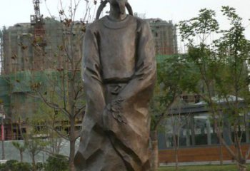 威海精美古风犹存，高雅李白铜雕