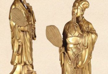 威海中领雕塑专业铸造诸葛亮铜雕