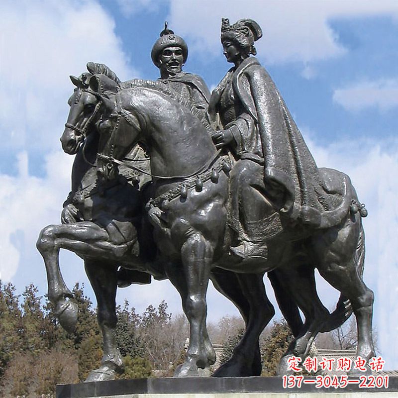 威海古代风采:王昭君骑马雕塑