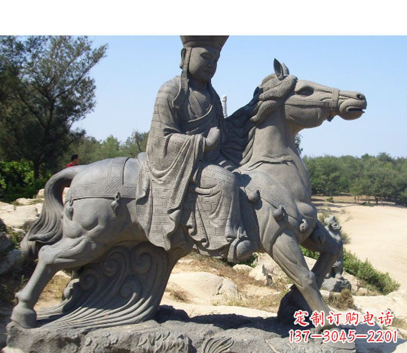 威海中领雕塑:古代人物唐僧骑马雕塑