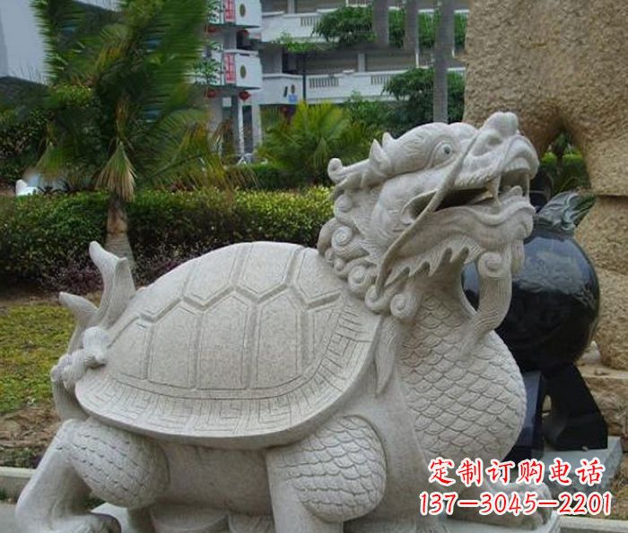 威海中领雕塑:古典神兽龙龟石雕精神的传承