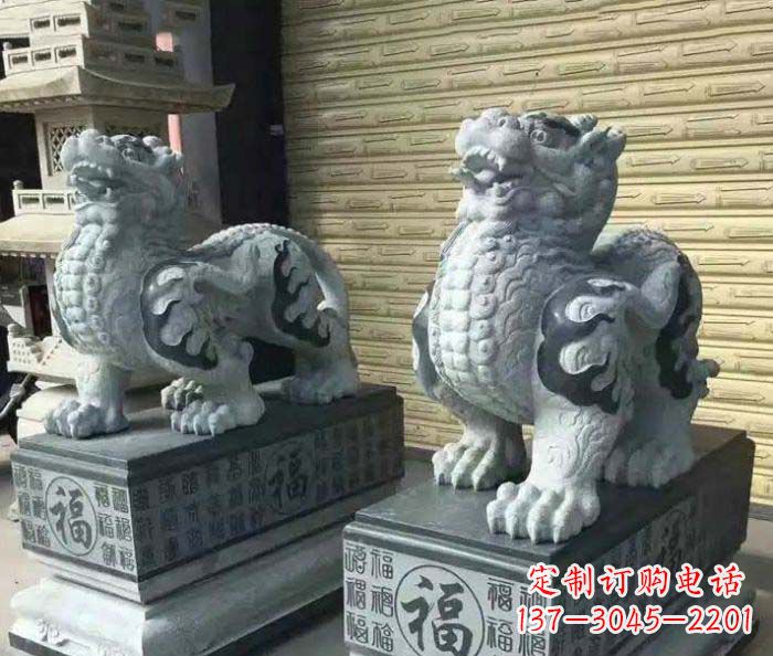 威海传承经典的古典貔貅石雕