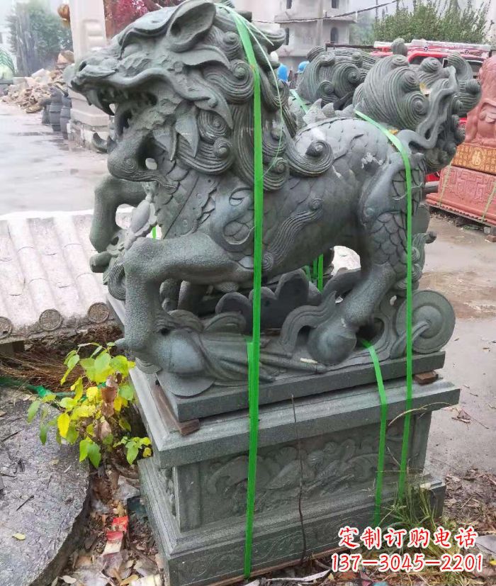 威海古代神兽麒麟石雕 (4)