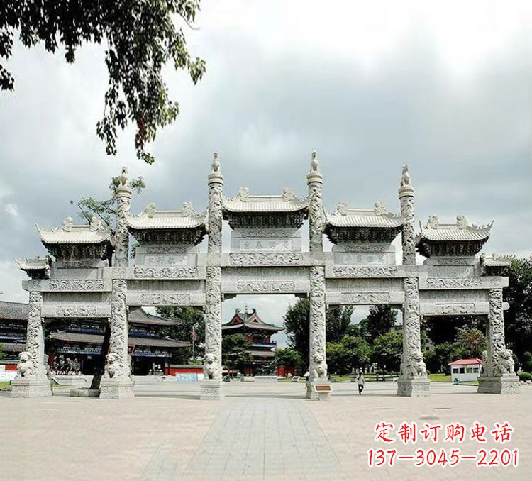 威海古代石牌坊雕塑