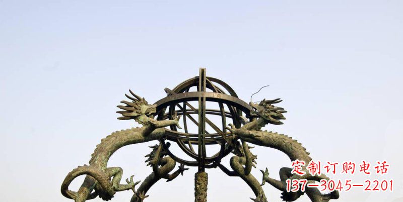 威海传承中国古代文化,浑天仪铜雕——让精致的往事重现