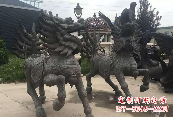 威海古代铜雕麒麟