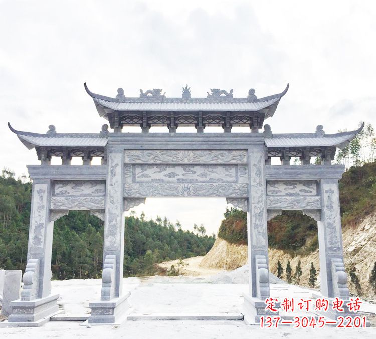 威海中领雕塑精美牌坊雕塑