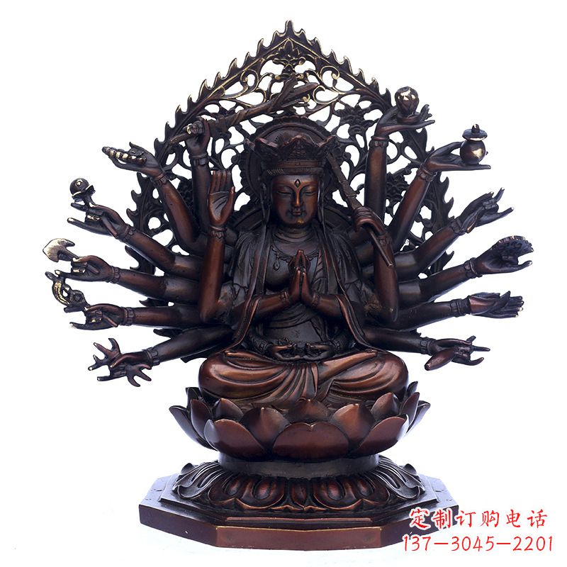 威海精致古铜观音雕塑