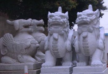 威海古典独角兽石雕