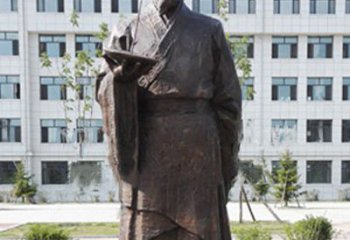 威海传承古代珍贵文化—祖冲之铜雕塑