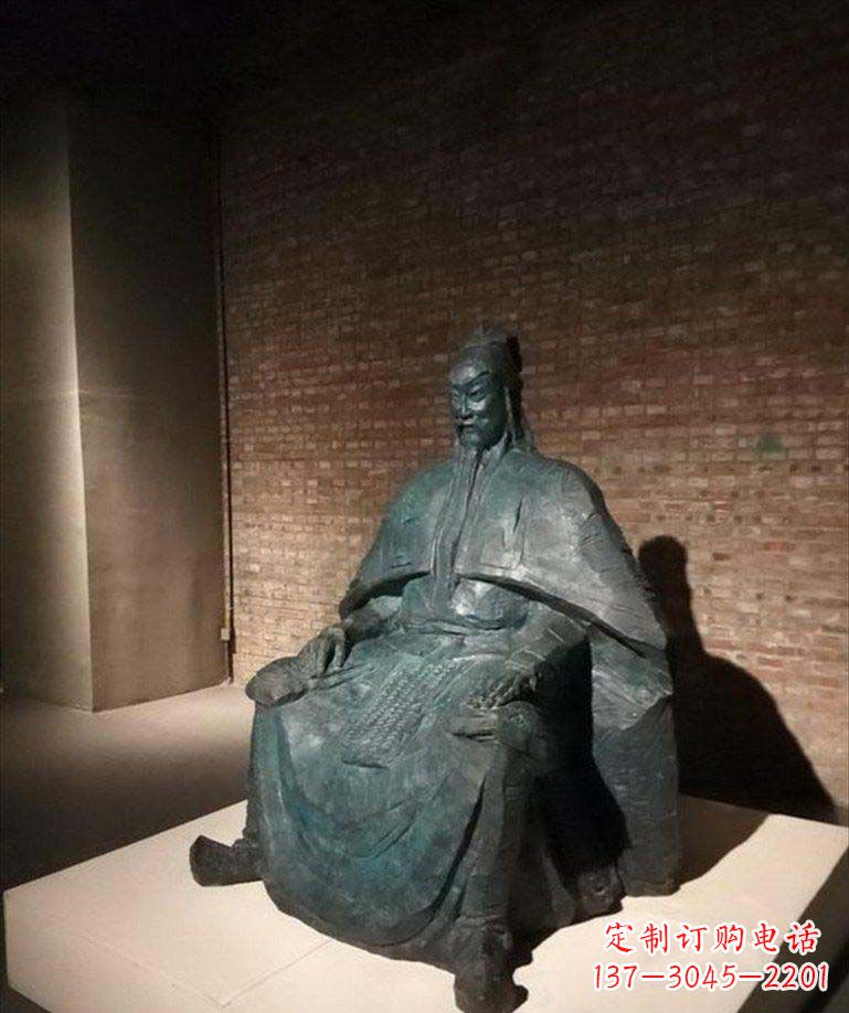 威海关公古代名人铜雕