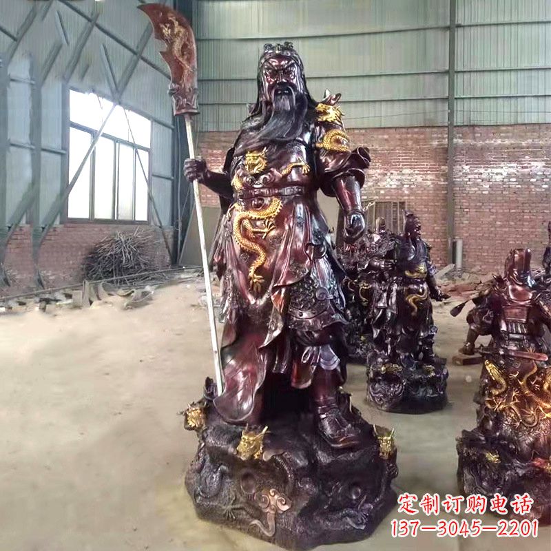 威海国际级铜雕作品--关公关二爷神像