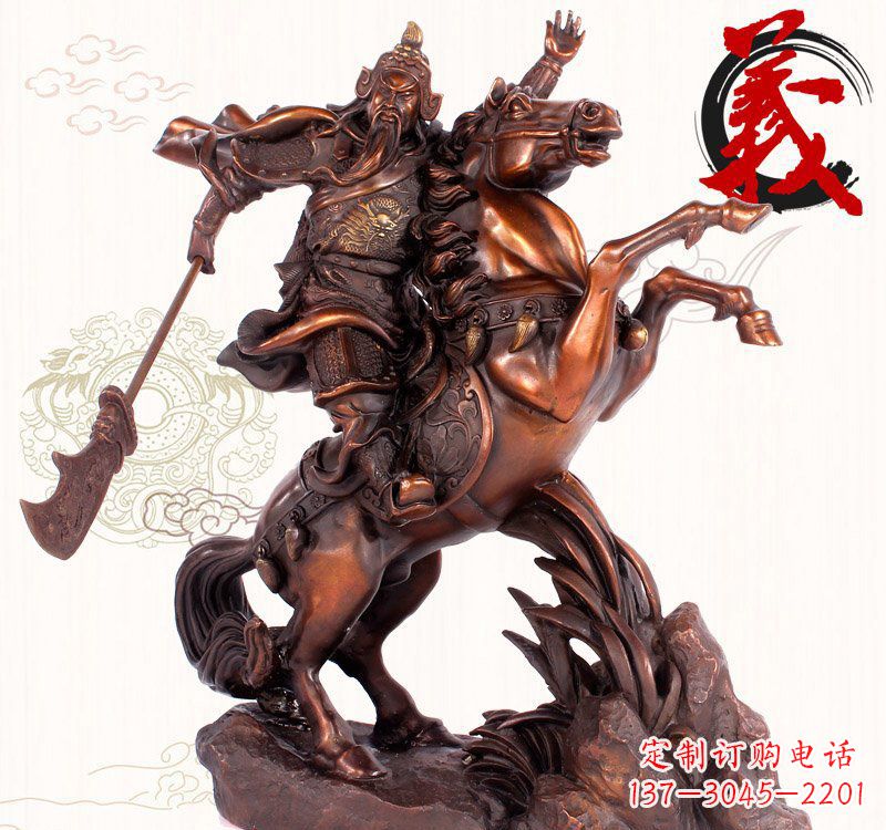 威海中领雕塑:脱胎于古代传奇的关公铜雕