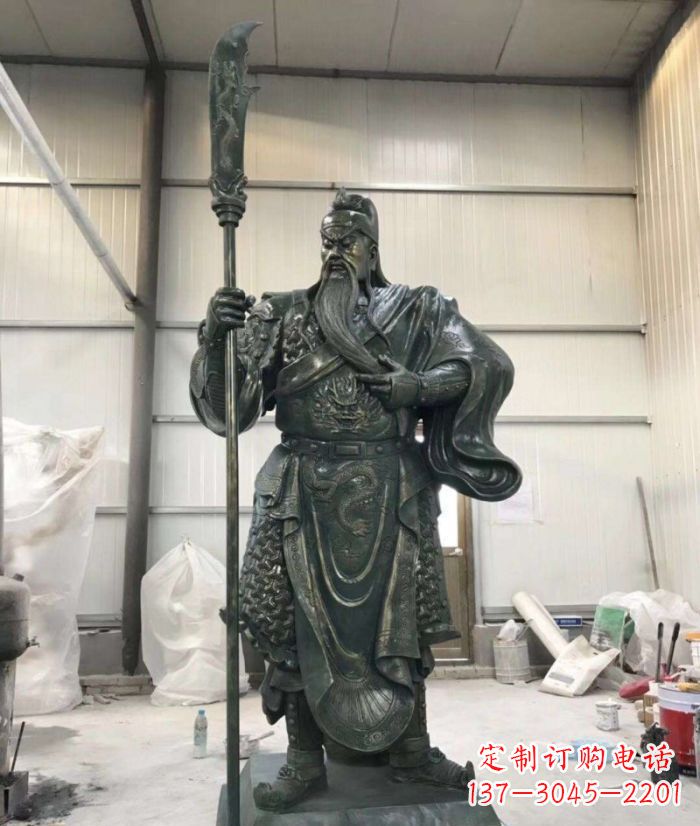 威海正宗唐朝关公铜雕艺术品
