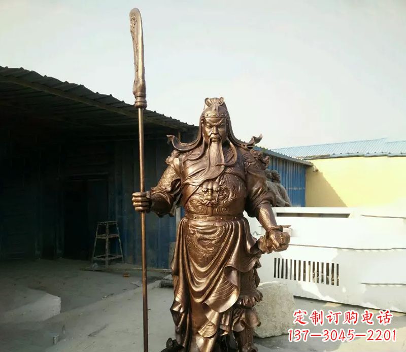 威海中领雕塑定制关公铜雕