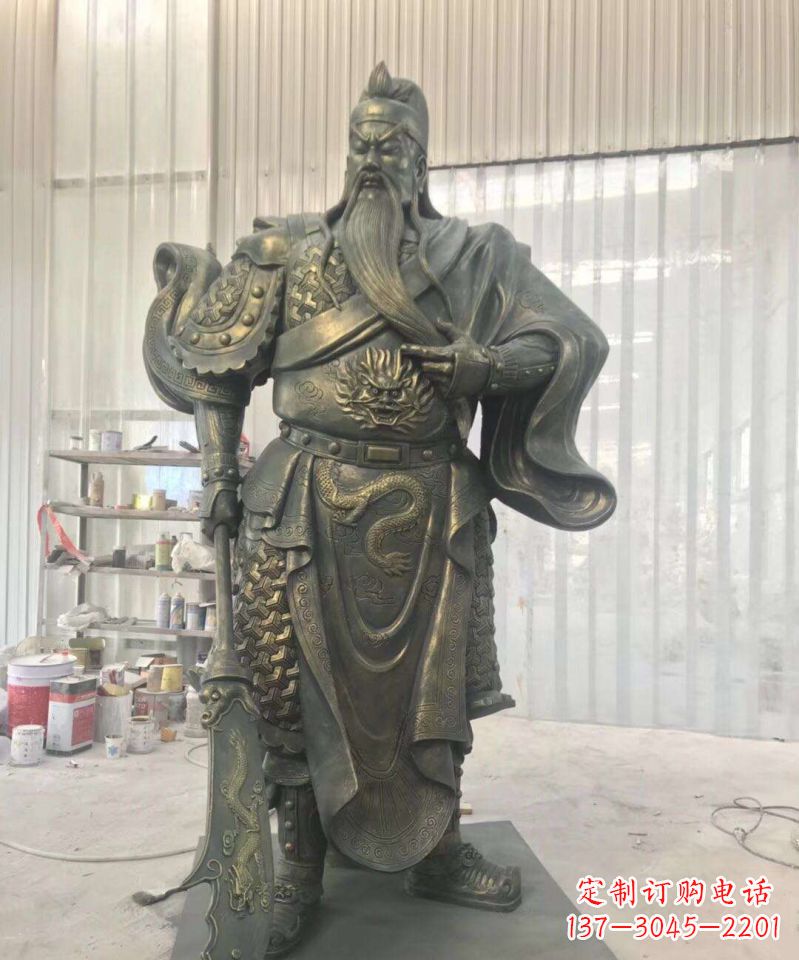 威海关公铜雕–传承古老的英雄气概