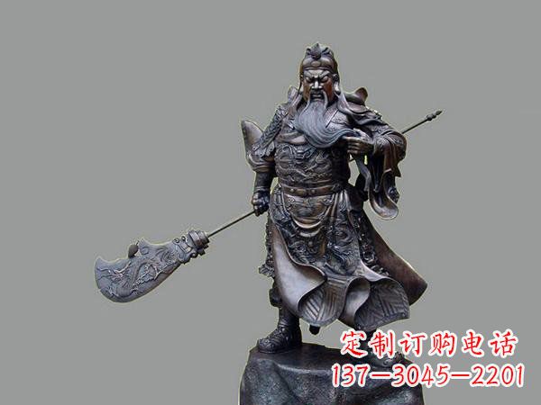 威海关羽关二爷铜雕