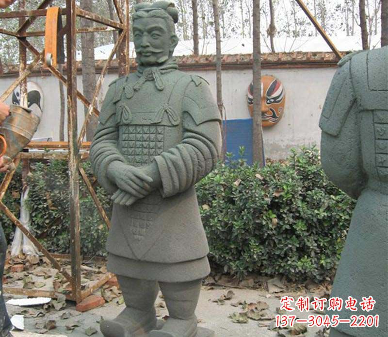 威海蓝鼎中领雕塑|广场兵马俑石雕