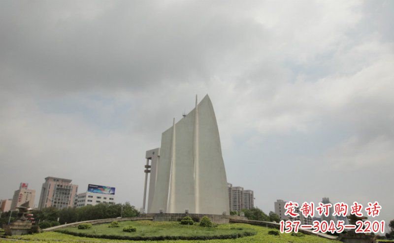 威海中领雕塑:让你的空间更英伦风——不锈钢抽象船帆雕塑