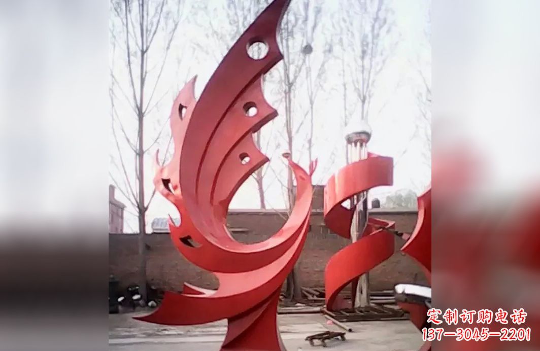 威海中领雕塑凤凰抽象不锈钢雕塑