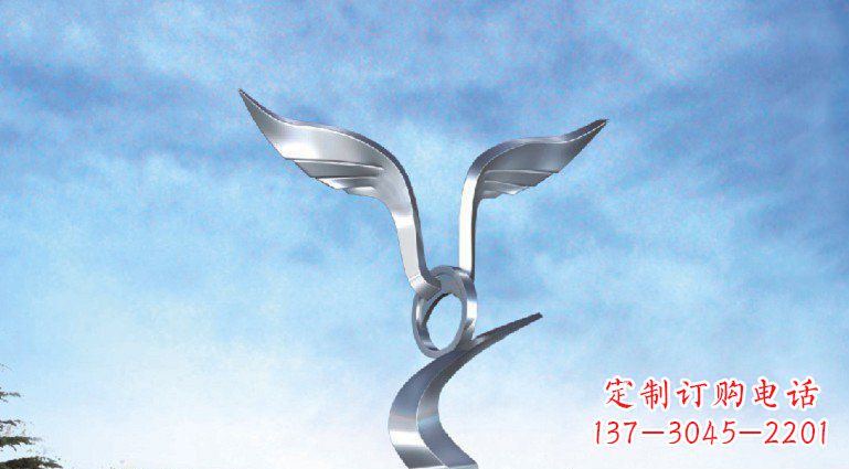 威海中领雕塑出品:不锈钢海鸥雕塑