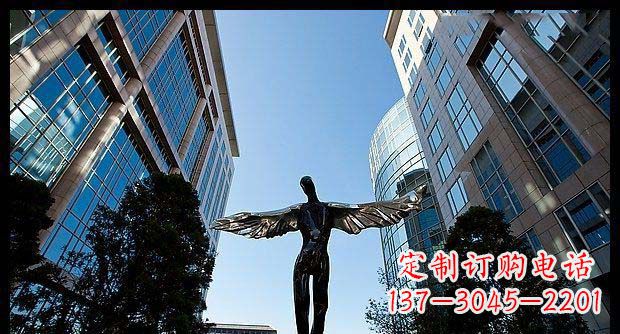 威海精美不锈钢抽象天使雕塑