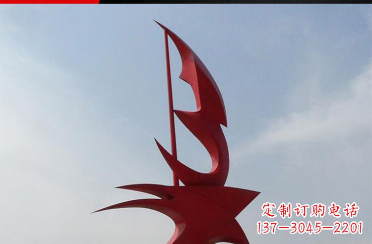 威海广场不锈钢船帆景观雕塑
