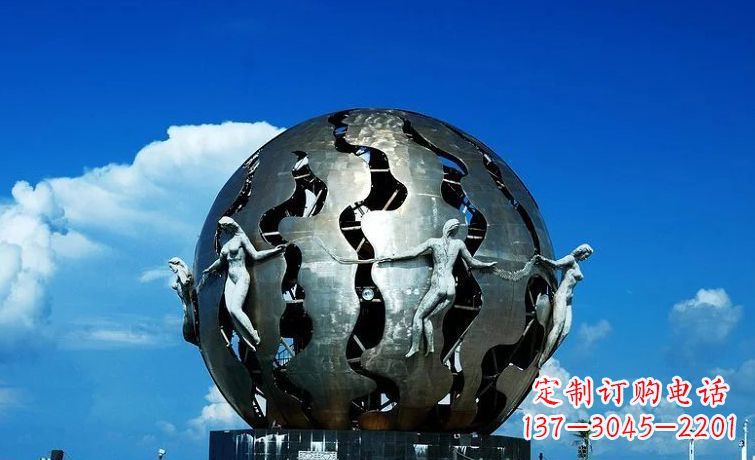 威海中领雕塑:不锈钢地球雕塑