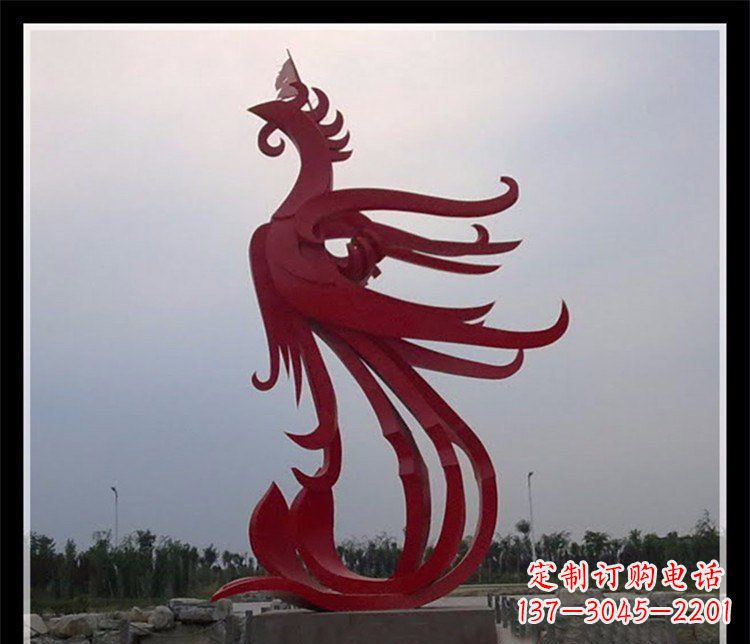 威海精美不锈钢凤凰雕塑