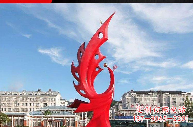 威海高雅大气的不锈钢凤凰雕塑