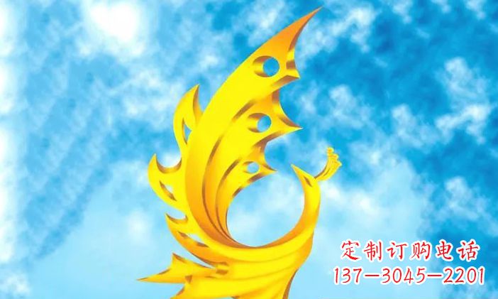 威海中领雕塑-不锈钢凤凰雕塑