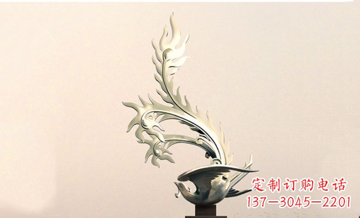 威海精致的不锈钢凤凰雕塑