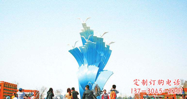 威海光彩熠熠的海鸥雕塑