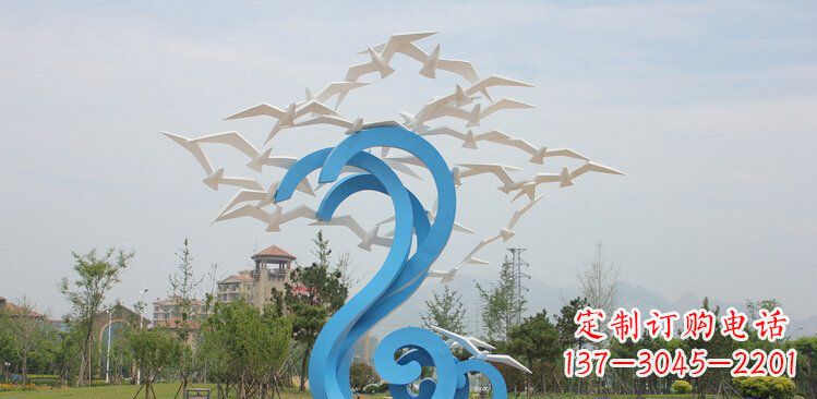 威海精美的不锈钢鸽子雕塑