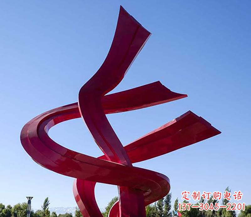 威海不锈钢飘带景观雕塑
