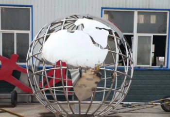 威海中领雕塑制作专业不锈钢地球仪景观雕塑