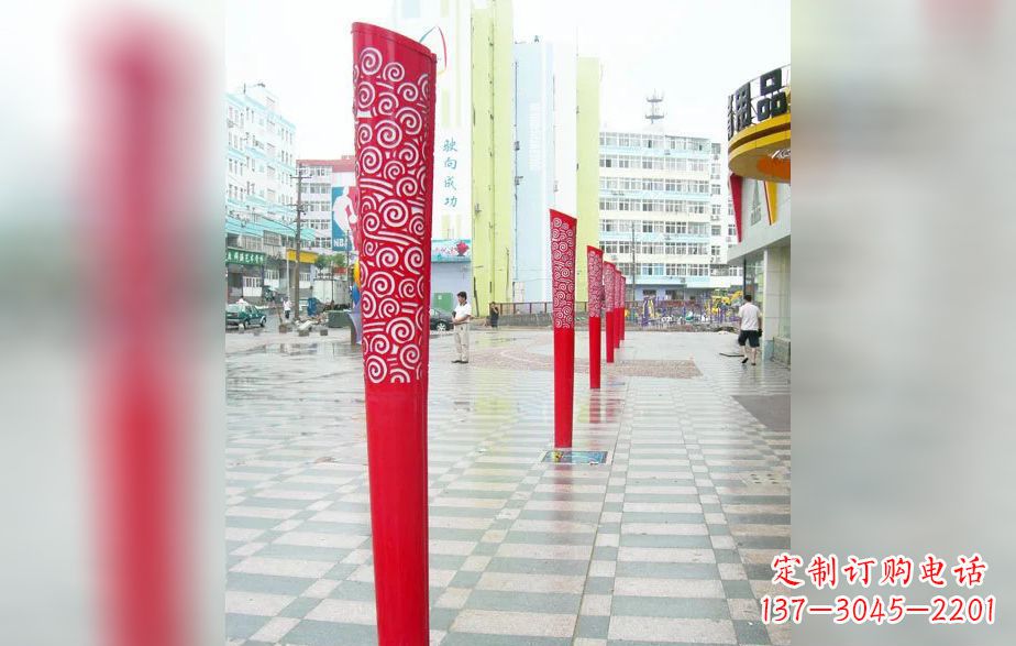 威海广场不锈钢火炬雕塑