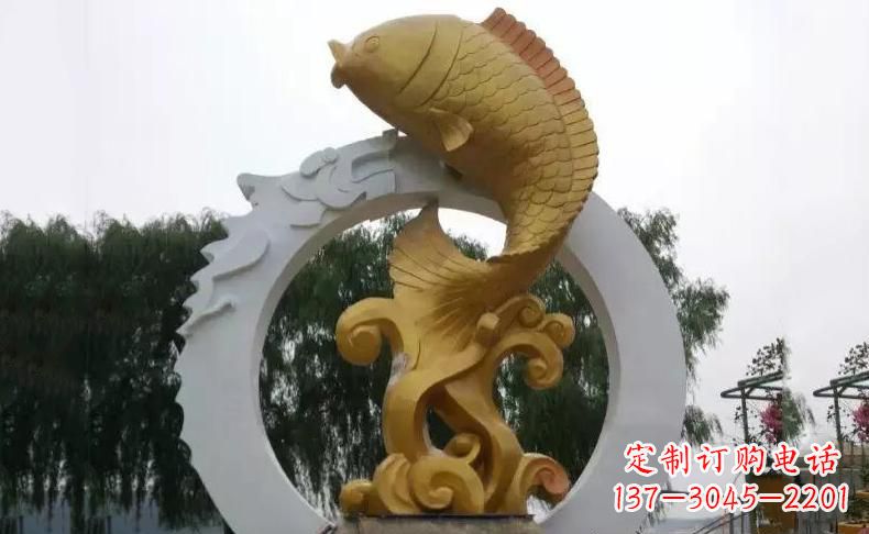 威海令人惊叹的不锈钢金龙鱼雕塑