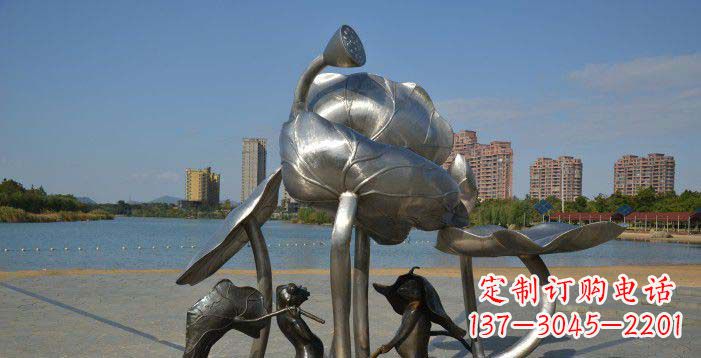 威海精美不锈钢莲蓬雕塑