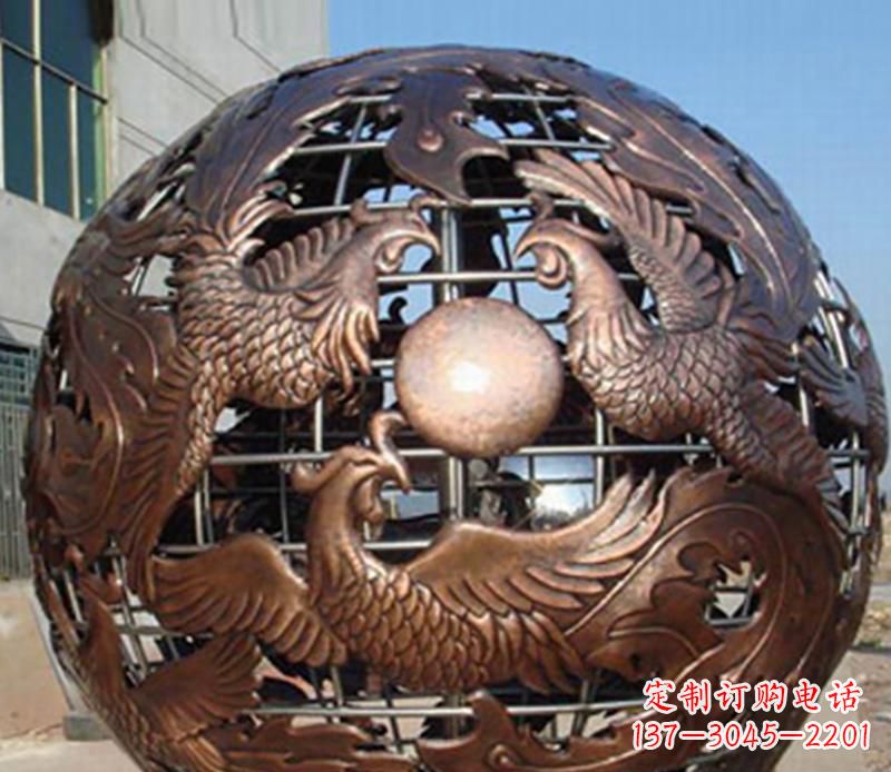威海中领雕塑定制经典龙凤雕塑；