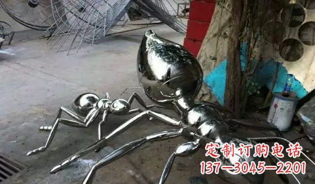 威海中领雕塑|不锈钢蚂蚁雕塑