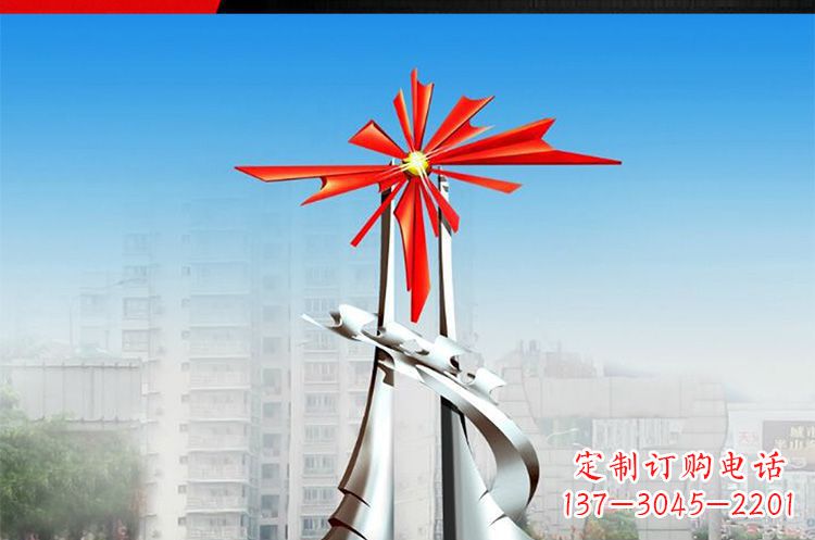 威海令人叹为观止的牡丹景观雕塑
