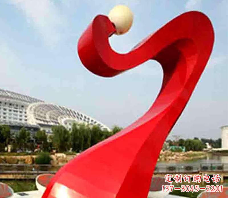 威海广场不锈钢飘带景观雕塑