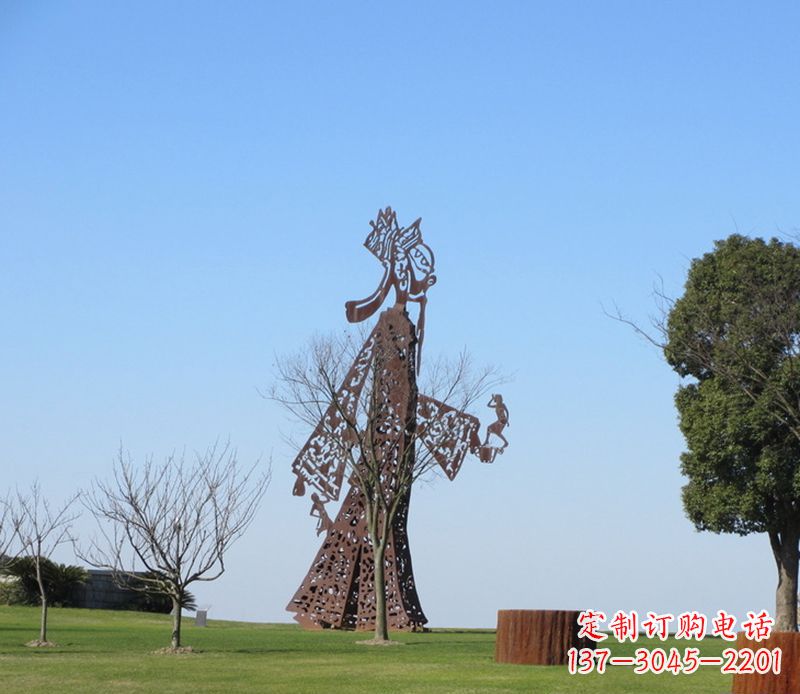 威海广场不锈钢皮影戏雕塑