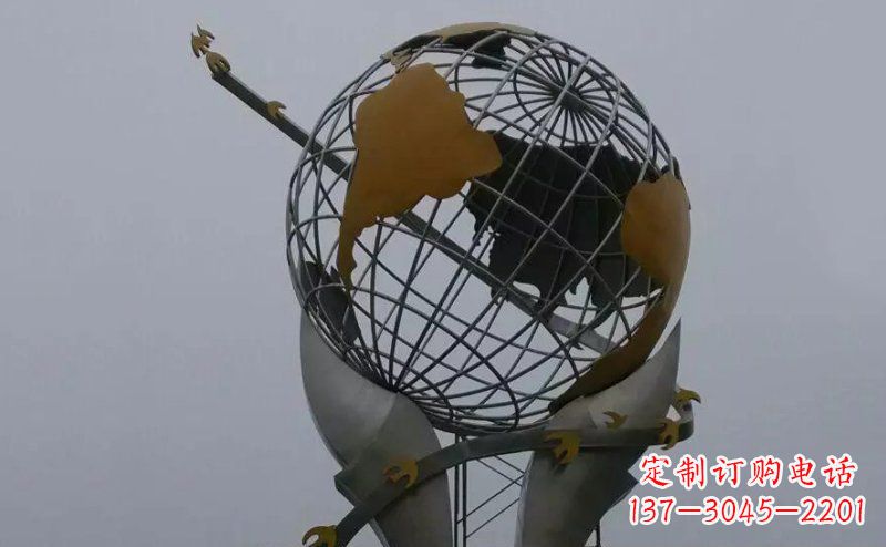 威海广场不锈钢手托地球雕塑