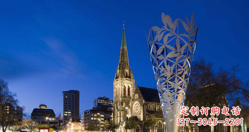 威海不锈钢树叶雕塑——给现代空间带来优雅古朴之美